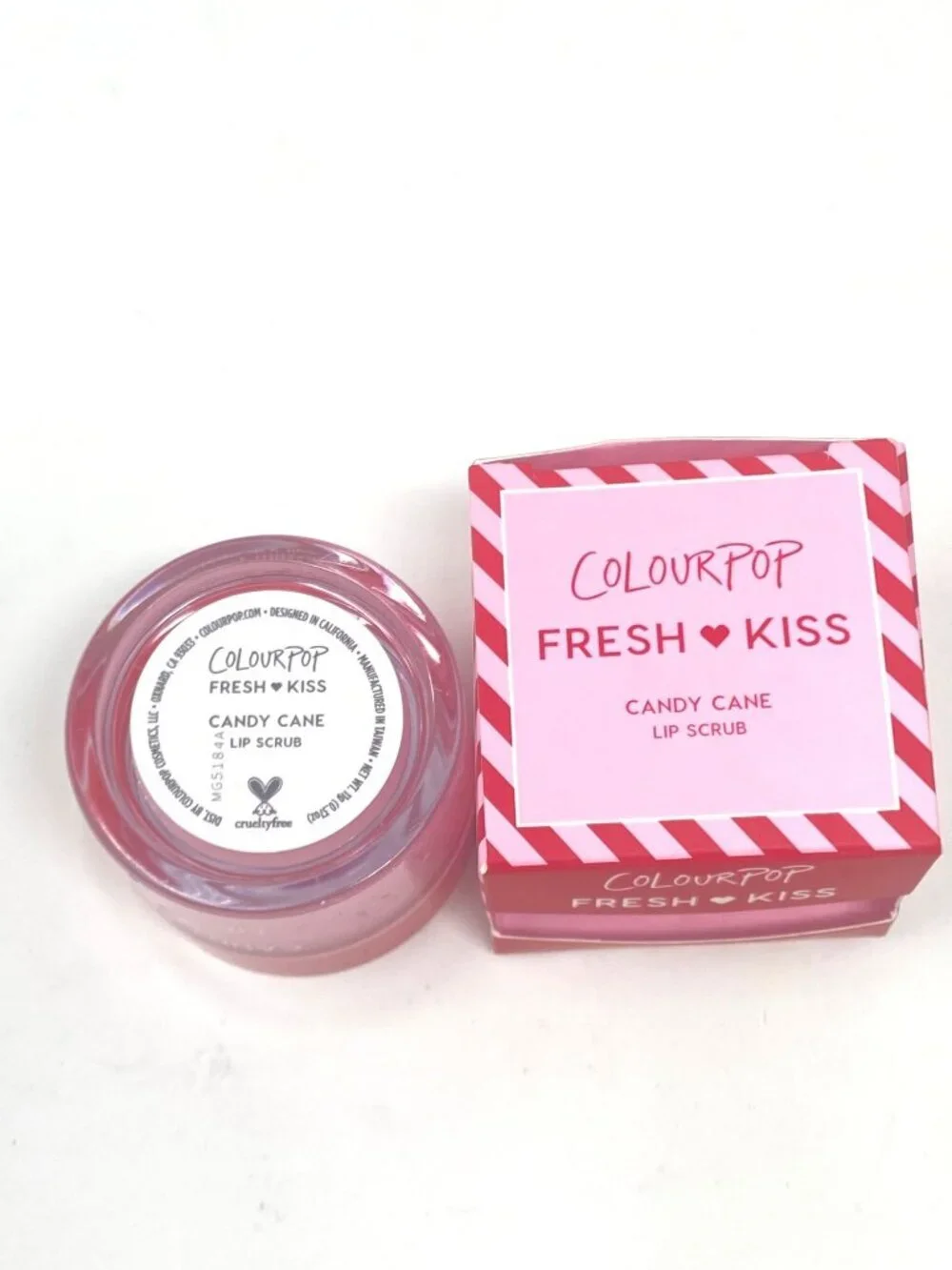 ColourPop Fresh Kiss Lip Scrub - Candy Cane - 0.28oz: Smoothing, Brush-On Single